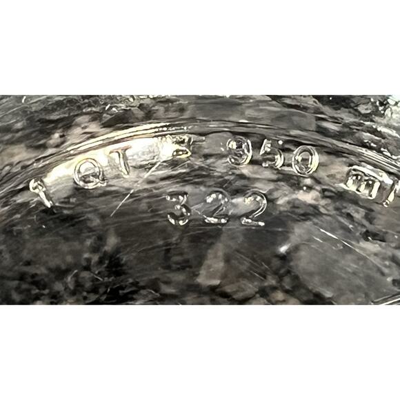 2 Vintage Pyrex Clear Glass Mixing Bowls #322 1 Qt & #323 1.5 Qt Blue Tint - Picture 8 of 8